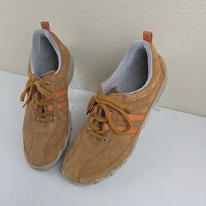 Hotter Leanne Women's Nubuck Leather Trainers Orange US 7 UK 5